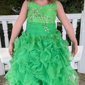 Green pageant dress